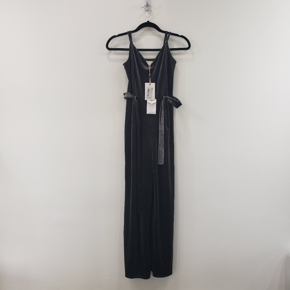 TED BAKER VELVET JUMPSUIT - Picture 3 of 6